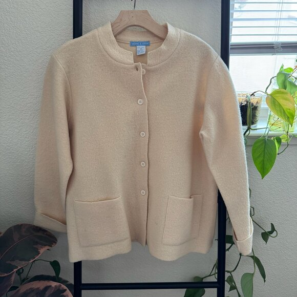 Vintage Deane & White Cream Wool Jacket Size Medium - Picture 1 of 5